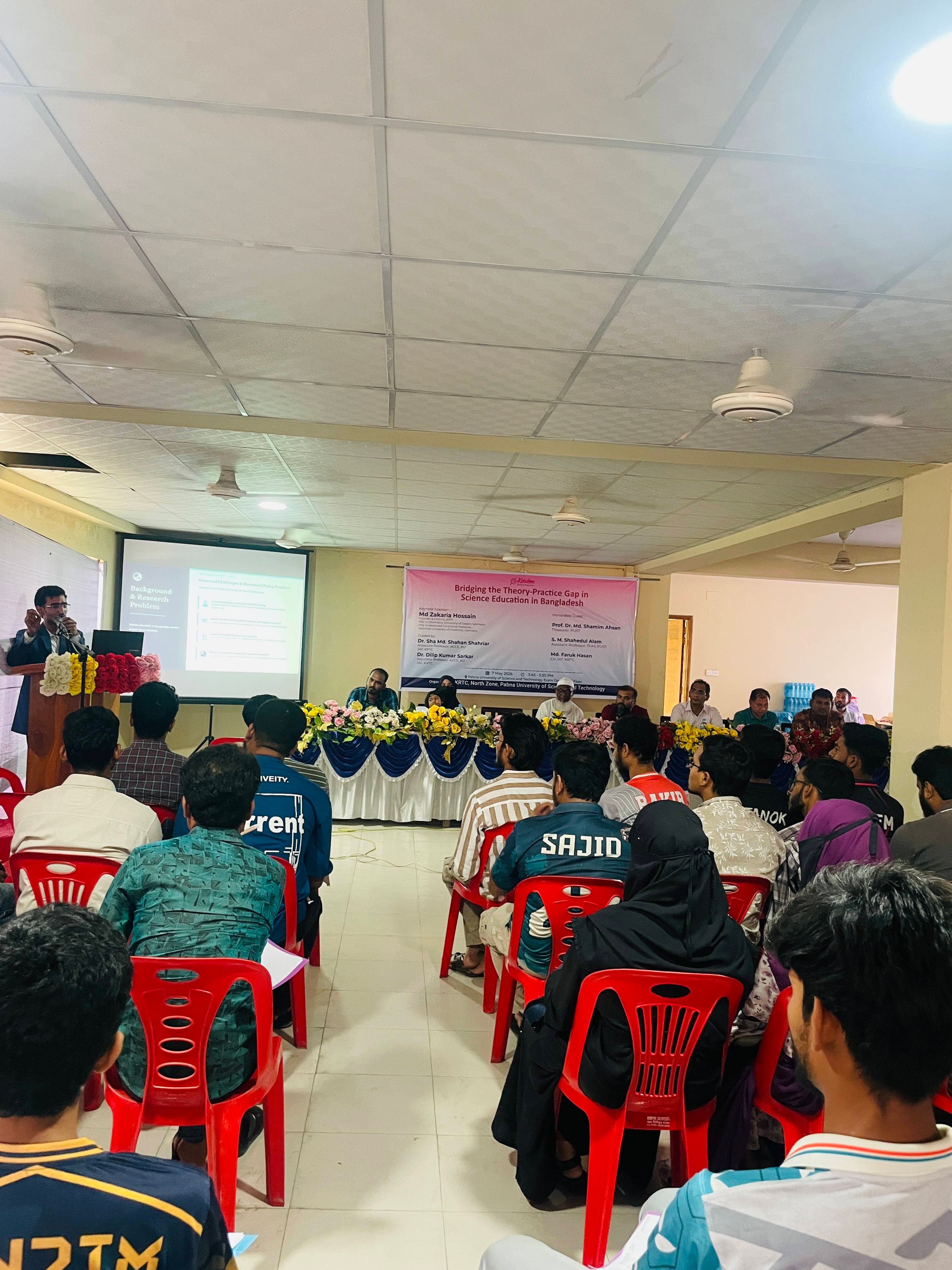 Students and teachers during the Pabna seminar session